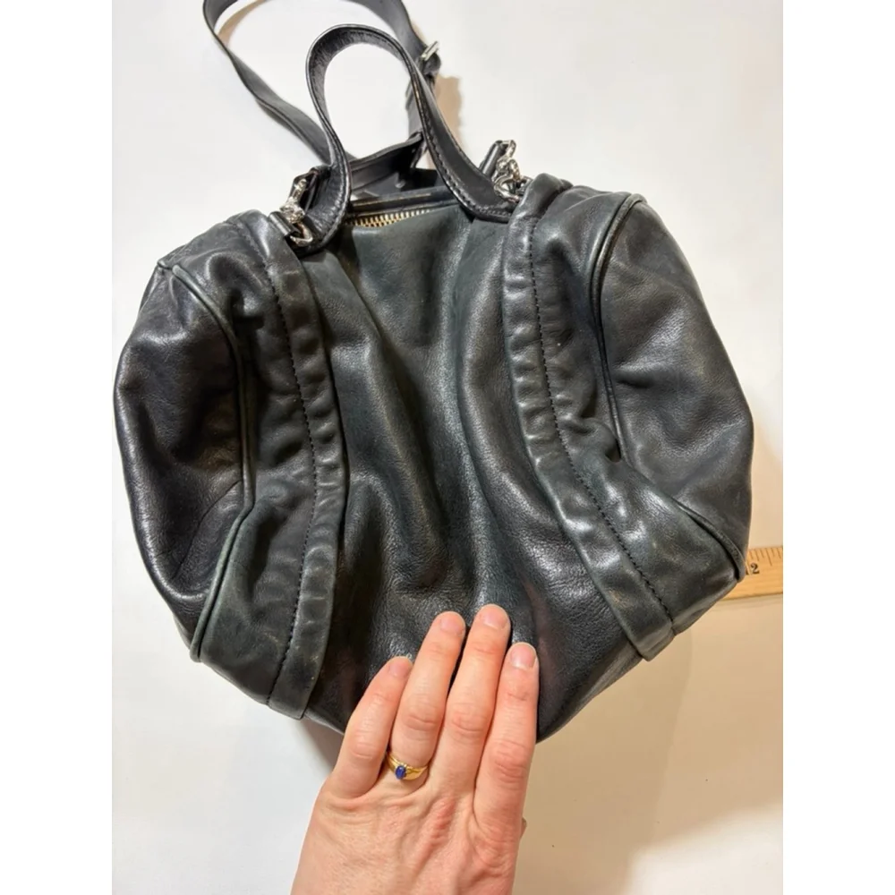 Marc by Marc Jacobs Black Quilted Leather Satchel Crossbody Bag - Picture 5 of 16